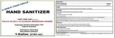 3785 ml Label - F B 3785mL LABEL HAND SANITIZER